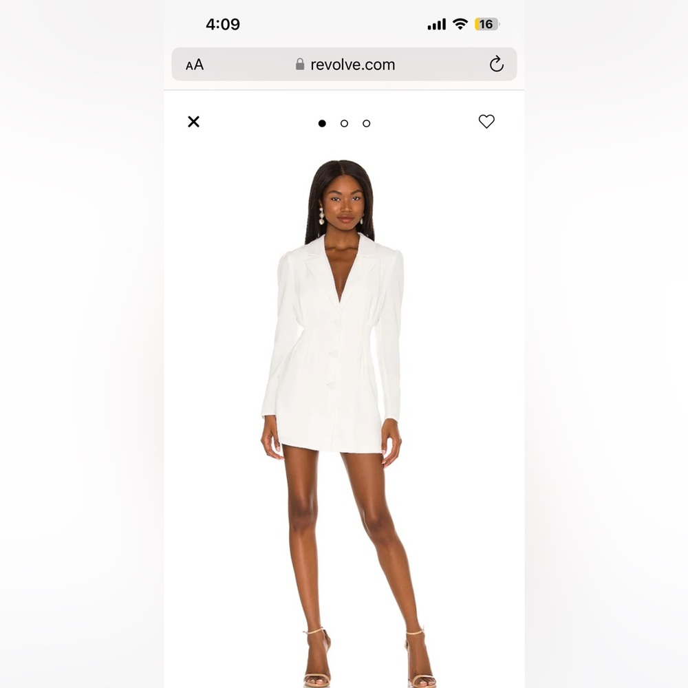 Lovers and Friends City Blazer Dress in White